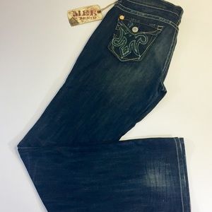 MEK Denim Flap Pocket Distressed Oaxaca Jeans